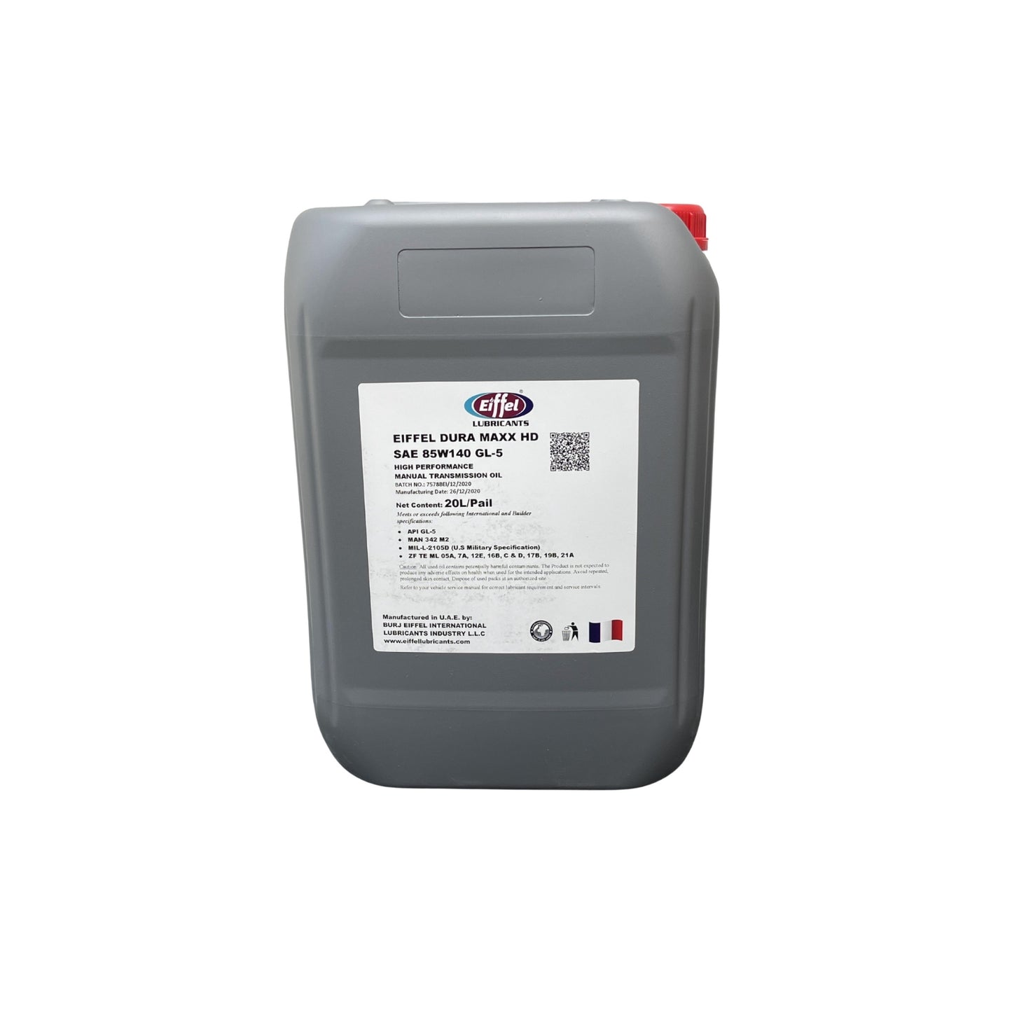 Eiffel Dura Maxx HD 85W-140 Heavy-Duty Gear Oil GL-5 - 20L Mineral