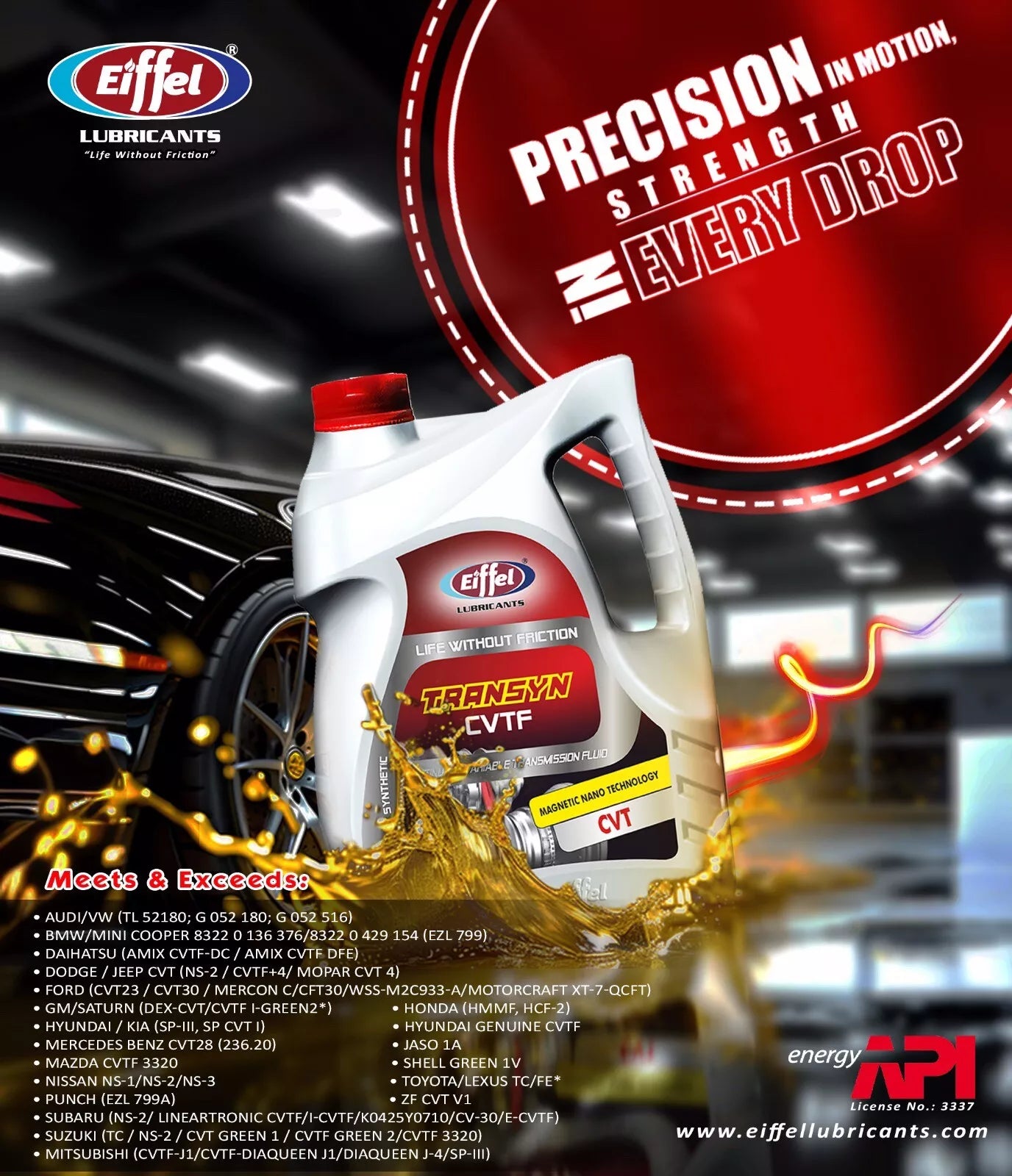 High Performance ATF CVT Transmission Fluid for Smooth CVT Shifting – Eiffel Transyn