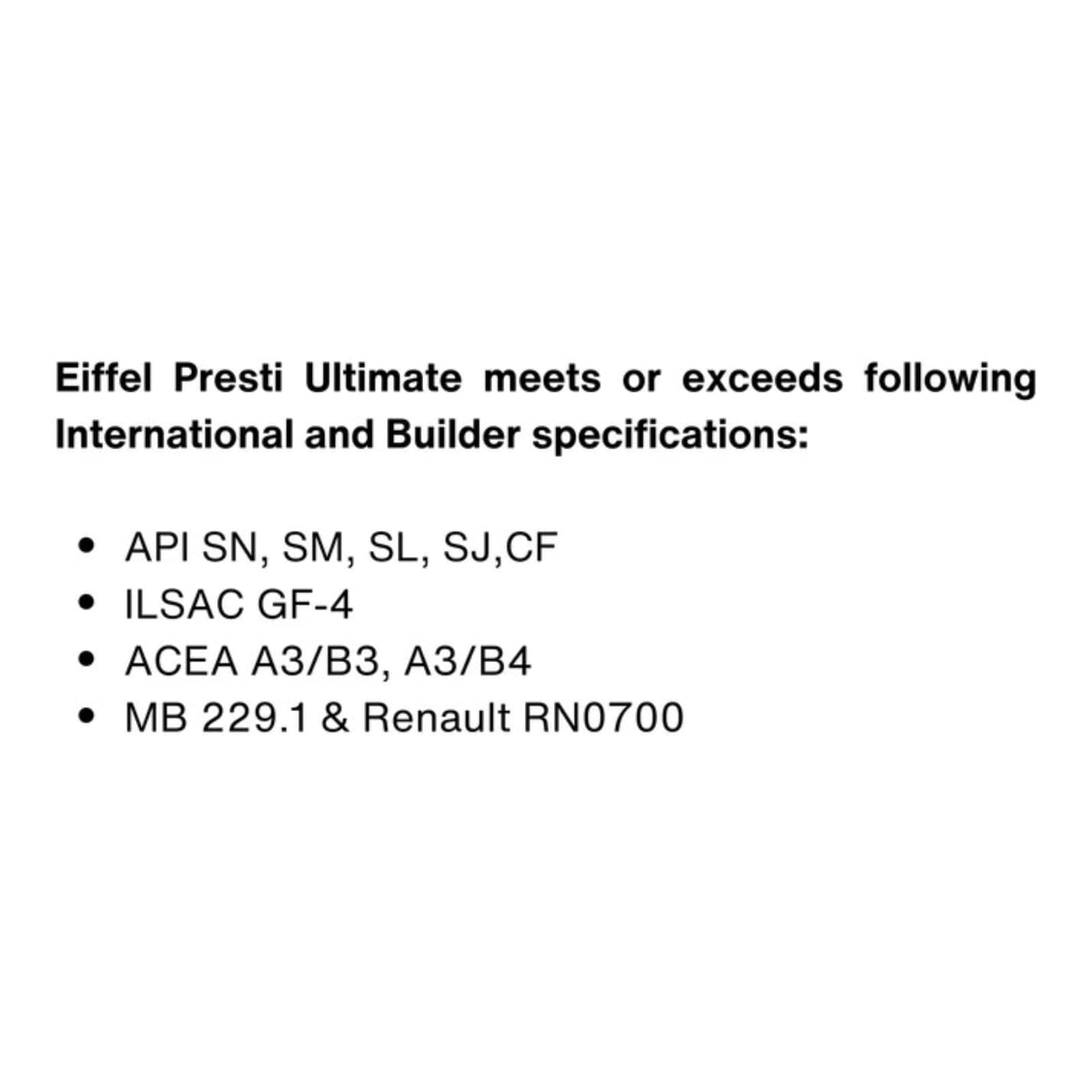 Eiffel Presti Ultimate 10W-40 Semi-Synthetic Engine Oil - 5L 4