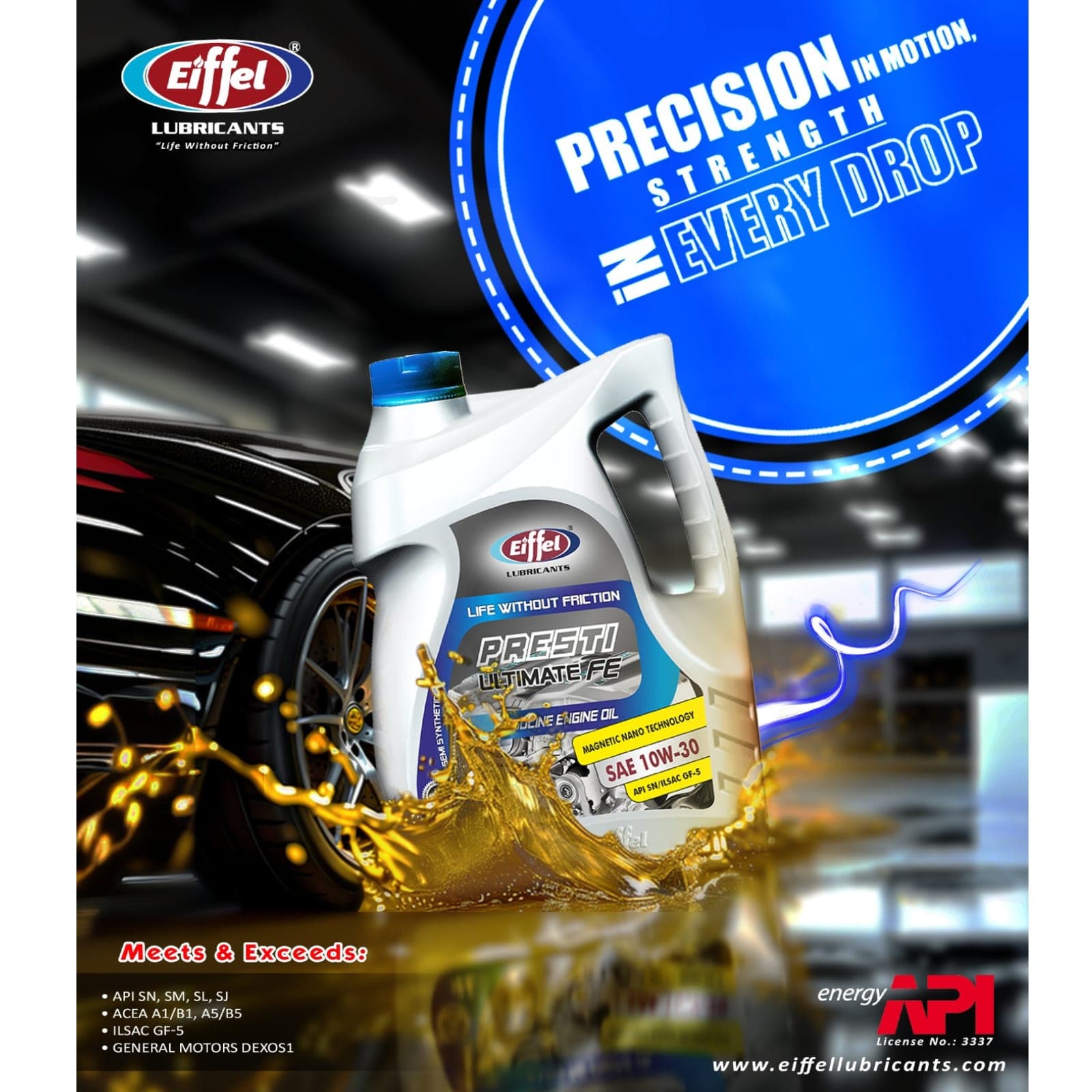 Eiffel Presti Ultimate 10W30 Semi-Synthetic Motor Oil 5L 5