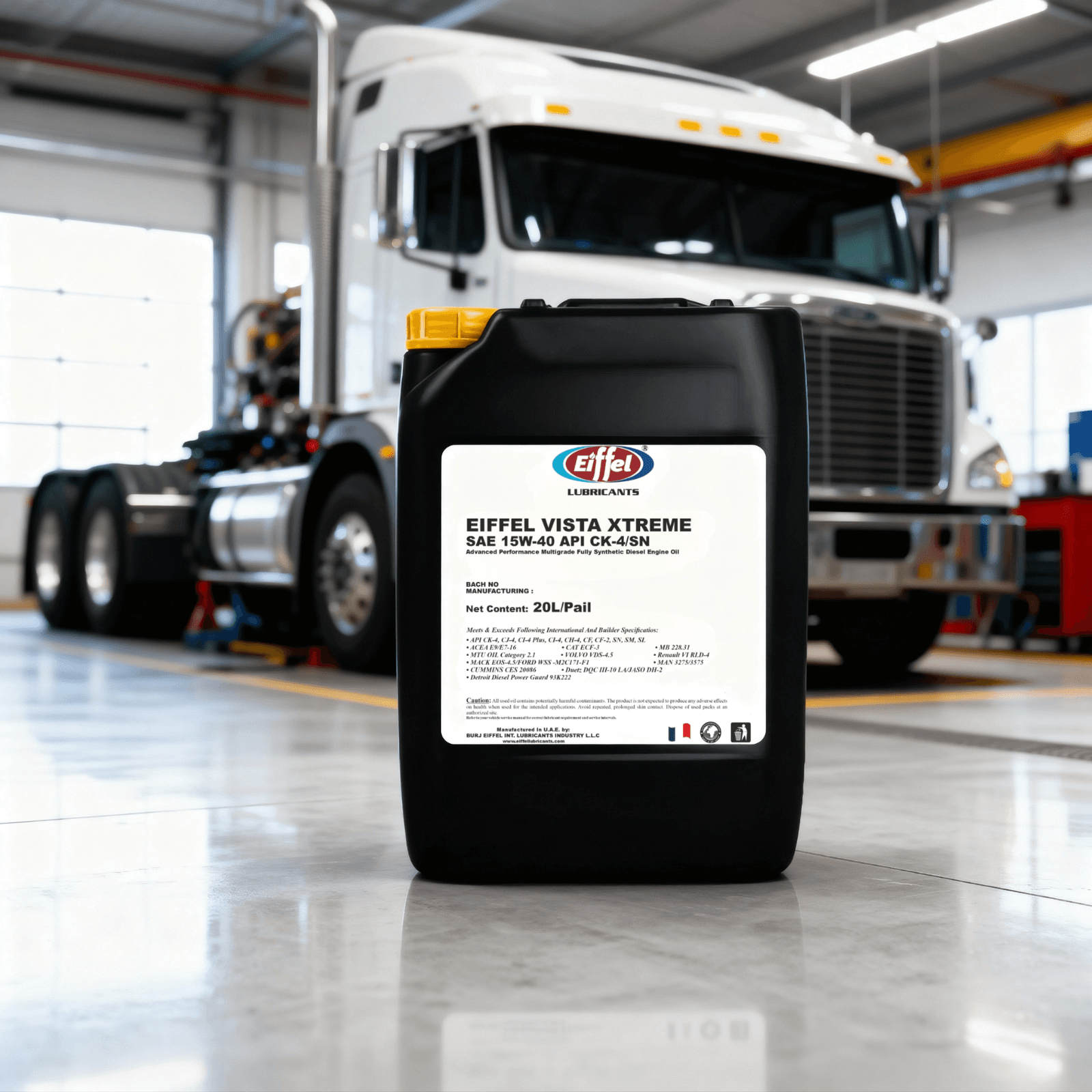 Eiffel Vista Extreme 15W-40 CK-4/SN Full Synthetic Diesel Oil – 20L