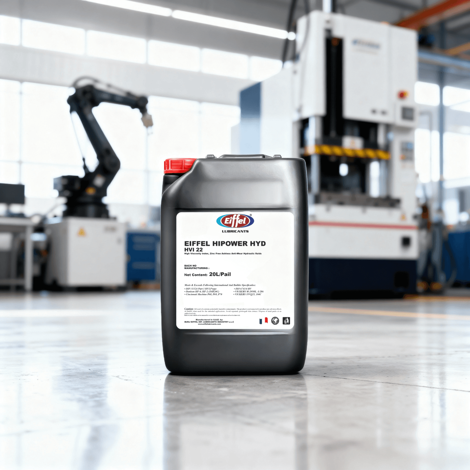 Eiffel HiPower HVI 22 ISO 22 High VI Hydraulic Oil 20L