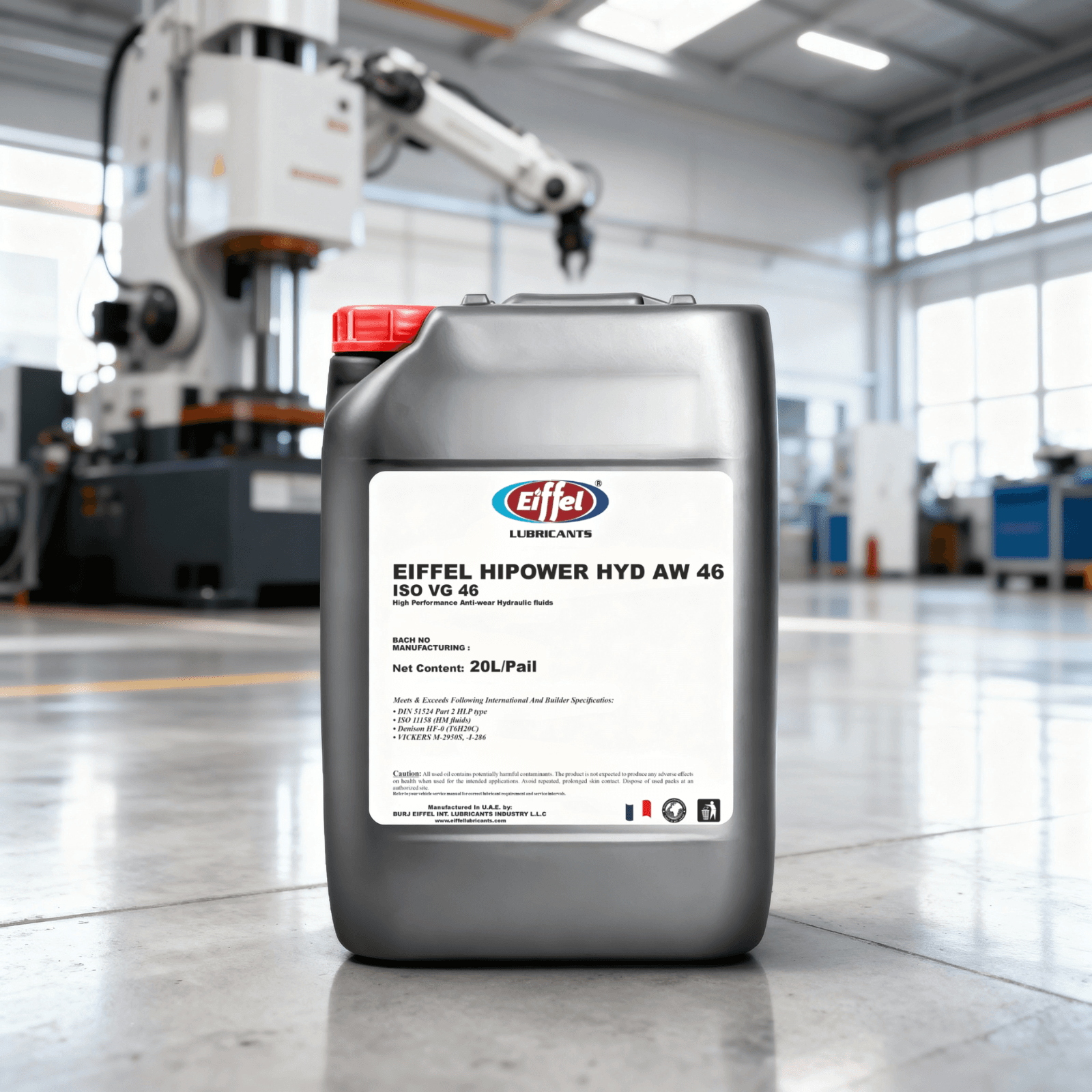 Eiffel HiPower AW 46 ISO 46 Anti-Wear Hydraulic Oil 20L | Group II