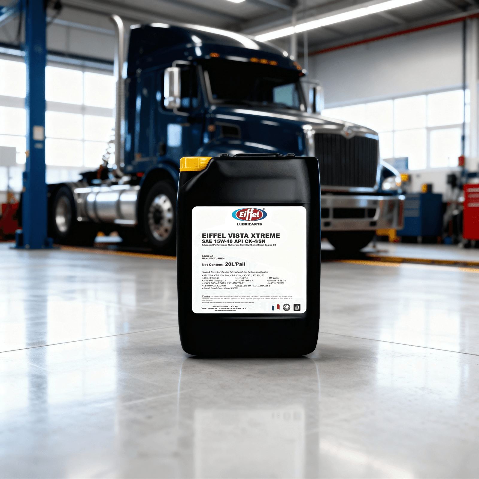 Eiffel Vista Extreme 15W40 CK-4/SN Semi-Synthetic Diesel Engine Oil - 20 L