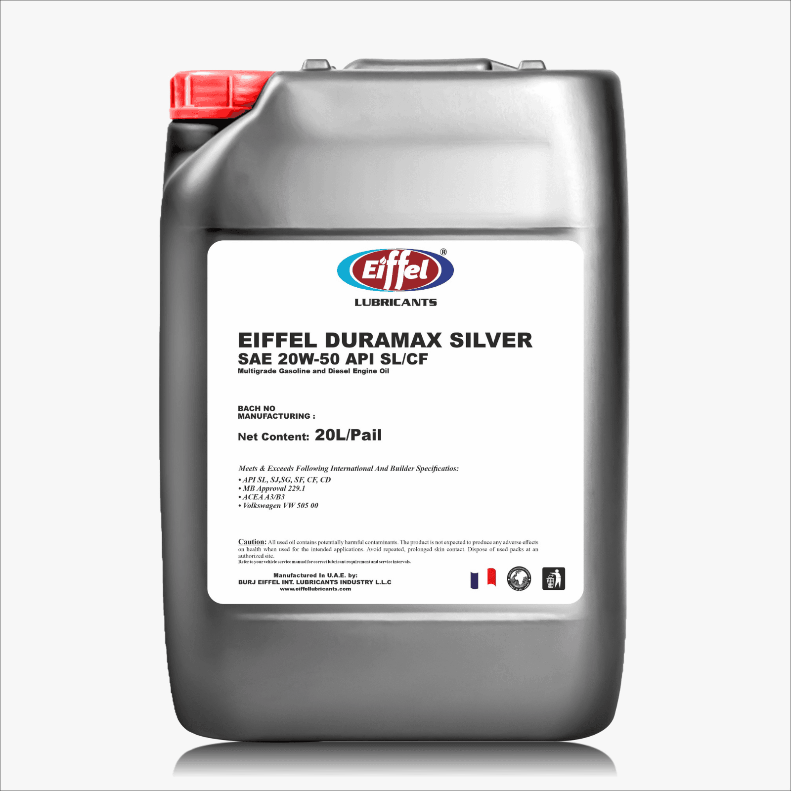 Eiffel Duramax Silver 20W-50 SL/CF Mineral Engine Oil – 20L