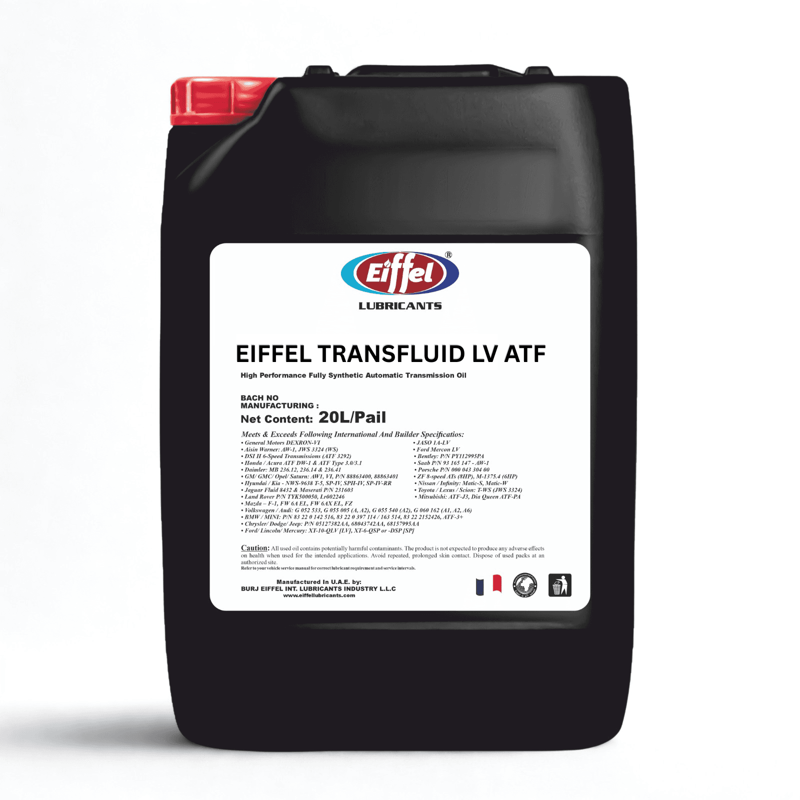 Eiffel Transfluid LV ATF Full Synthetic Low Viscosity Automatic Transmission Fluid – 20L
