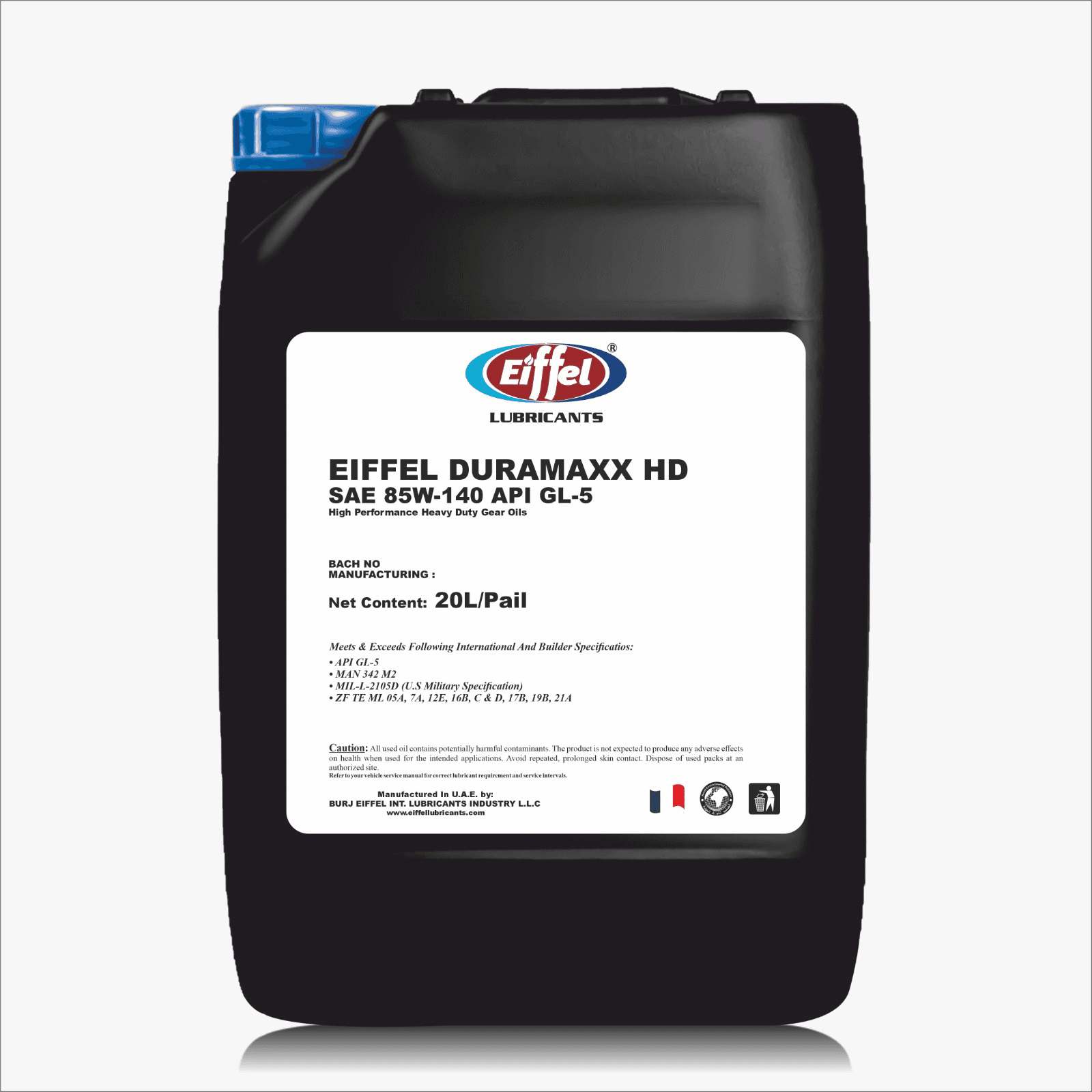 Eiffel Dura Maxx HD 85W-140 GL-5 Heavy Duty Gear Oil - 20L