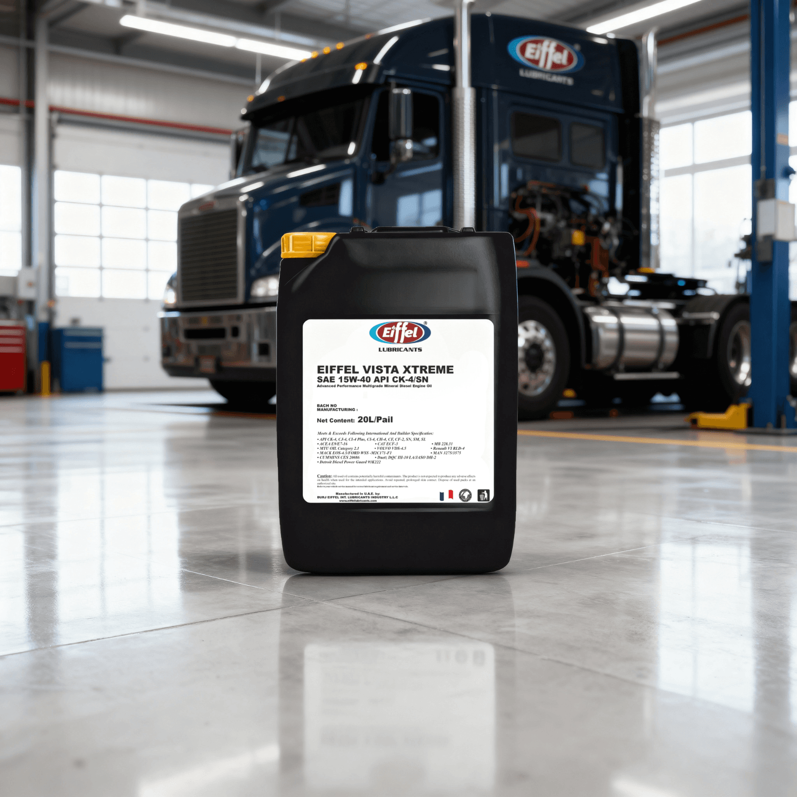 Eiffel Vista Extreme SAE 15W-40 CK-4/SN Mineral Diesel Engine Oil - 20 L