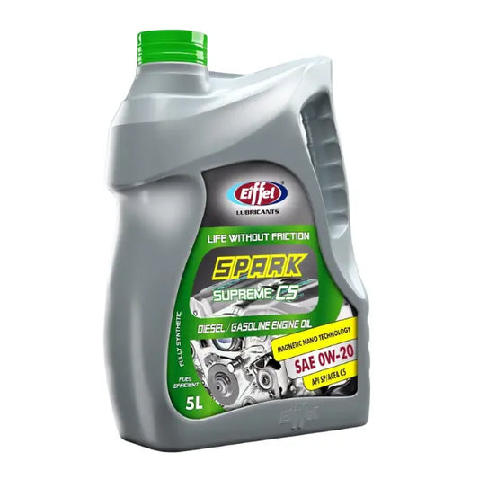 Eiffel Spark Supreme C5 SAE 0W20 Engine Oil - 5 Litre Full Synthetic API SP SN Plus SN
