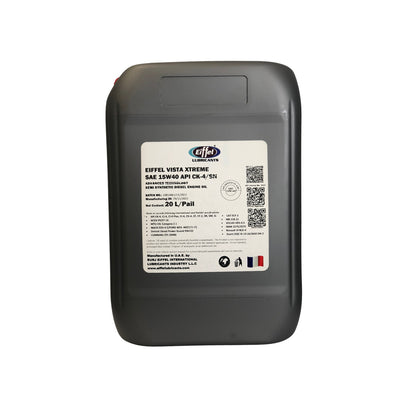 EIFFEL VISTA EXTREME SAE 15W40 CK4/SN 20LTR SEMI SYNTHETIC Oil - Product Image