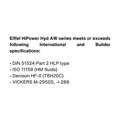 Eiffel HiPower HVI 68 High Viscosity Index Hydraulic Oil SPECIFICATIONS