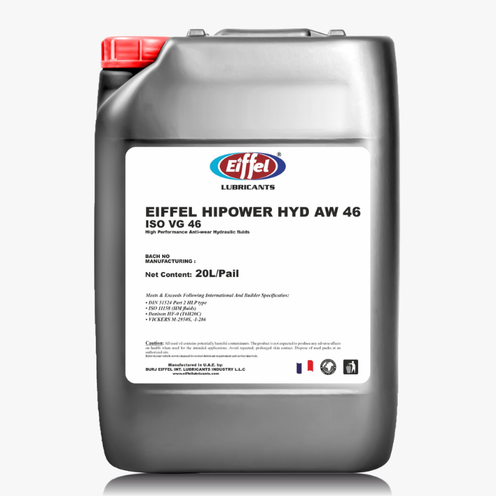 eiffel hipower aw 46 iso 46 anti-wear hydraulic oil 20l group ii mineral base stock