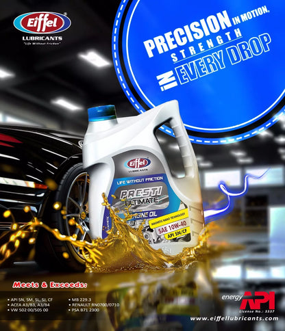 Eiffel Presti Ultimate 10W40 Fully Synthetic Engine Oil SN/CF - 5L
