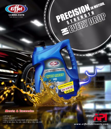 Eiffel Gear Oil Thermal Stability and Protection – 85W140 GL-5 Performance Visual